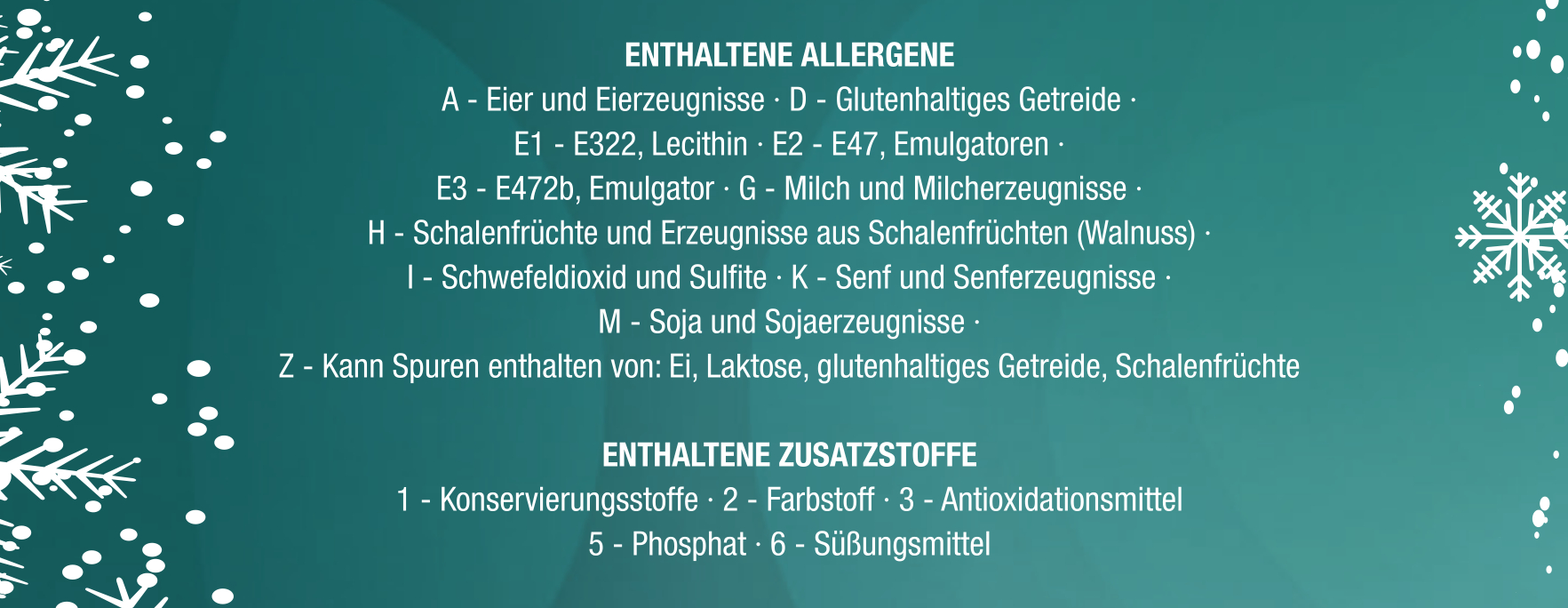 WinterSpeisekarte Allergene